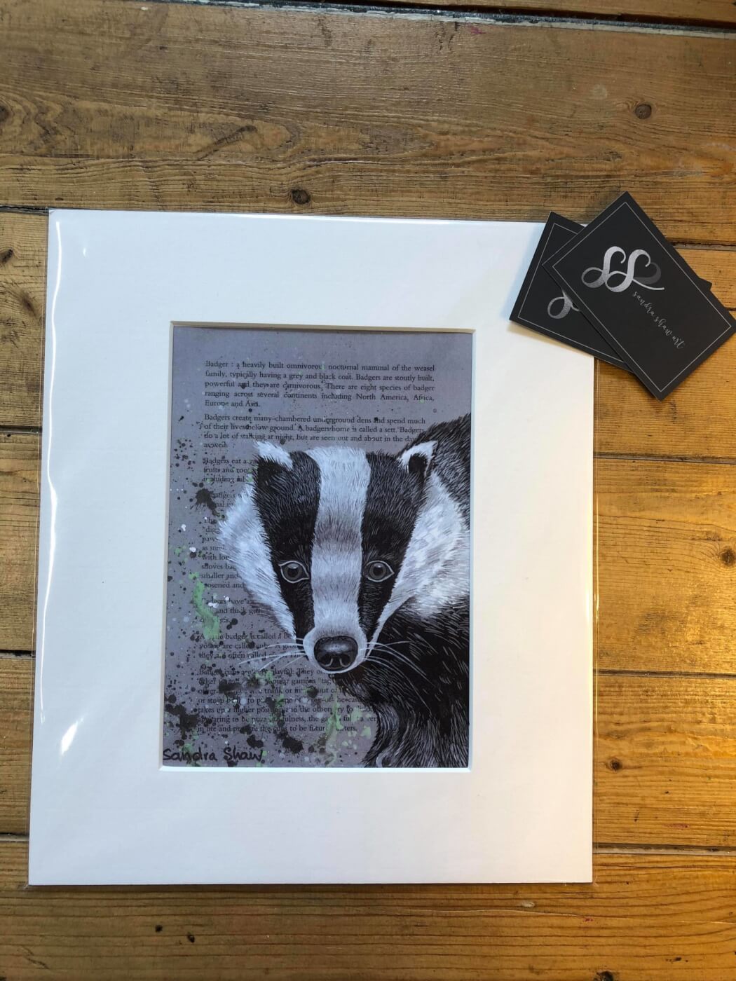 Badger Print - by Sandra Shaw Art » Danann Crafts